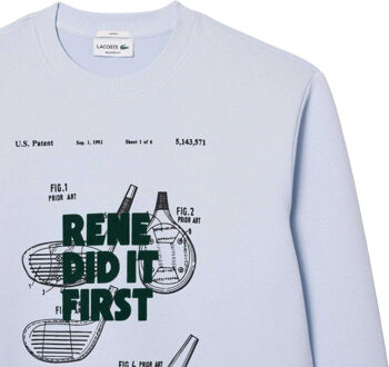 Lacoste Unisex Adult Motif Pique Relaxed Fit Sweatshirt (Blauw) - maat XS