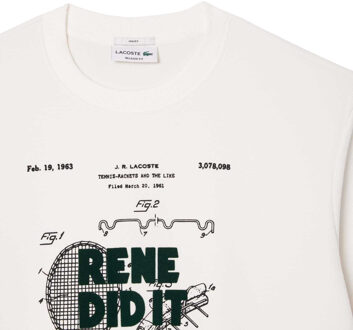 Lacoste Unisex Adult Motif Pique Relaxed Fit Sweatshirt (Crème) - 2XS