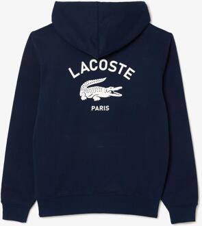 Lacoste Unisex Hoodie met rugprint voor volwassenen (Blauw)