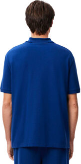 Lacoste Unisex L.12.12 Badge Pique Loose Fit Polo voor volwassenen (Blauw)