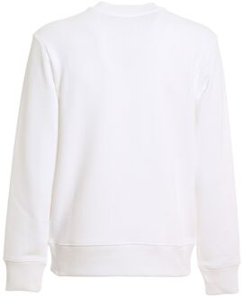 Lacoste Unisex Minecraft Pixel Art Sweatshirt met lange mouwen in Wit