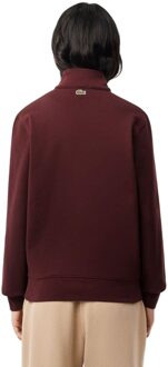 Lacoste Unisex Sweatshirt met hoge hals voor volwassenen (Kastanjebruin Rood) - maat XS