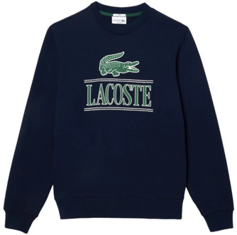 Lacoste Vintage 3D Print Unisex Sweatshirt Lacoste , Blue , Heren - Xl,L