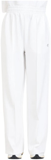Lacoste Witte broek met elastische taille Lacoste , White , Dames