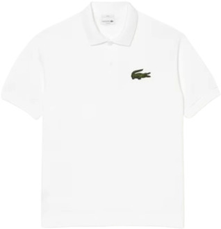 Lacoste Witte Loose Fit Polo Lacoste , White , Heren - L,M,S,Xs