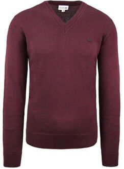 Lacoste wollen heren trui bordeauxrood Bourgogne