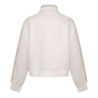 Lacoste Women's Lacoste Colour-Block 1/4 Zip Sweatshirt in White Wit - EU 40 / UK 12