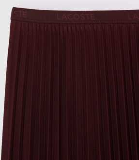 Lacoste Women's Lacoste Elasticated Waist Flowing Pleated Skirt in Brown Bruin