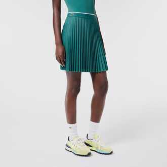 Lacoste Women's Lacoste Elasticated Waist Pleated Skirt in Green - maat Groen