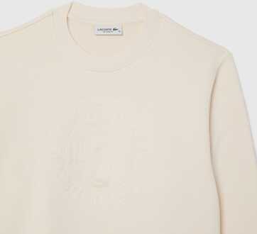 Lacoste Women's Lacoste Embroidered Crewneck Sweatshirt in Cream - maat EU 34 / UK 2 Crème