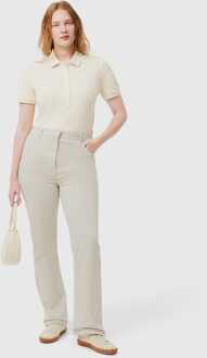 Lacoste Women's Lacoste Five Pocket Cotton Twill Pants in Grey - maat Grijs