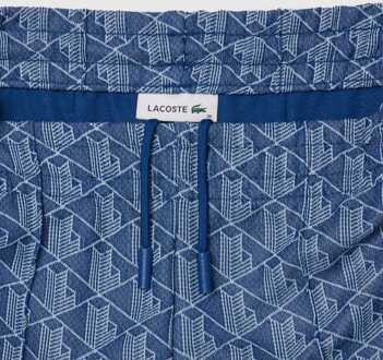 Lacoste Women's Lacoste Flared Monogram Sweatpants in Blue Blauw