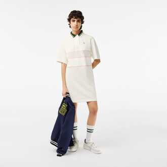 Lacoste Women's Lacoste French Made Polo Dress in Cream Crème - EU 44 / UK 16