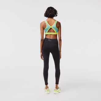 Lacoste Women's Lacoste Logo Stripe Leggings in Black Zwart - M