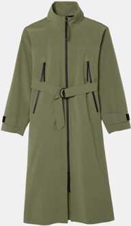 Lacoste Women's Lacoste Long Oversized Water-Repellent Parka Jacket in Khaki - maat EU 38 / UK 10 Kaki