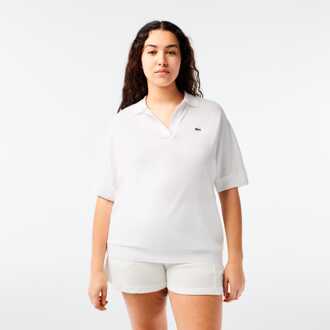 Lacoste Women's Lacoste Loose-Fit Polo Shirt in White Wit - XS