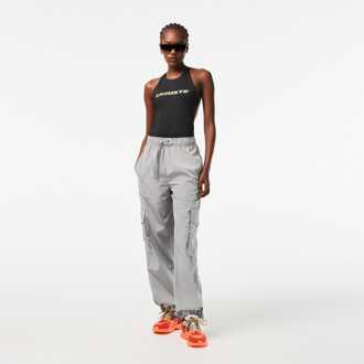 Lacoste Women's Lacoste One Piece Swimsuit in Black Zwart - EU 36 / UK 8