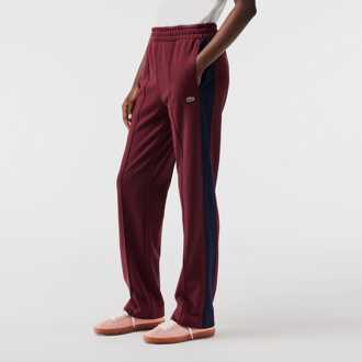 Lacoste Women's Lacoste Open Hem Woven Joggers in Red Rood - EU 40 / UK 12