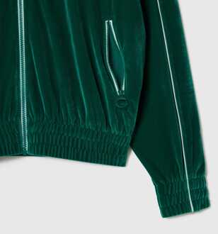 Lacoste Women's Lacoste Oversized Zipped Velour Sweatshirt in Multi colour - maat Veelkleurig