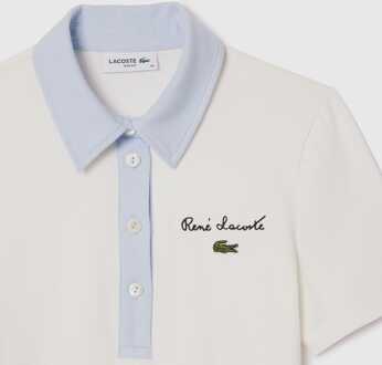 Lacoste Women's Lacoste Regular-Fit Linen Shirt in Cream - maat EU 40 / UK 12 Crème