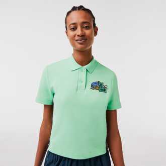 Lacoste Women's Lacoste Regular-Fit Polo Shirt in Green - maat Groen