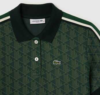 Lacoste Women's Lacoste Slim-Fit Monogram Jacquard Polo Shirt in Green Groen
