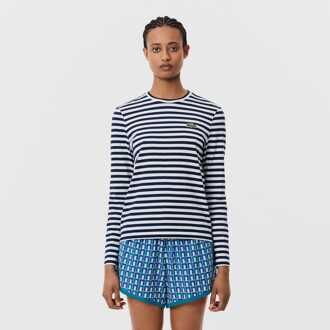 Lacoste Women's Lacoste Striped Long Sleeve T-Shirt in Navy - EU 38 / UK 10