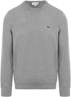 Lacoste Zilver Chine Gebreide Trui Lacoste , Gray , Heren - Xl,L,M,S