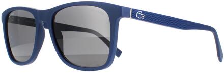 Lacoste zonnebril L860SP 424 Matblauw grijs gepolariseerd