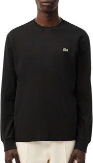 Lacoste Zwart Logo Voorkant T-shirt Polo Lacoste , Black , Heren - 2Xl,M,S