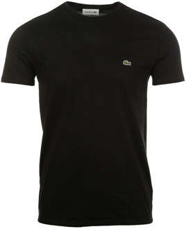 Lacoste Zwarte T-shirts en Polos Lacoste , Black , Heren - 2Xl,Xl,L,M,S