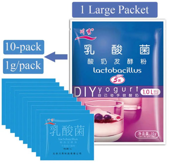 Lactobacillus Natural Yogurt Starter,5 Probiotics,1g-1L,1g*10 pack ,Make Dessert At Home