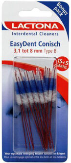 Lactona Easydent Conisch interdentale ragers 3,1-8 mm type B, 20 stuks