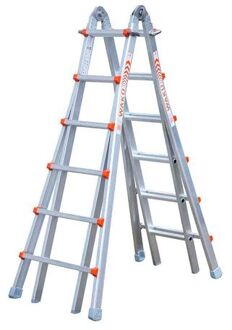 Ladders Multifunctionele Ladder - 4x6 Treeds - Werkhoogte 7.30m