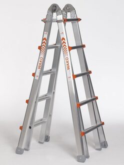 Ladders Telescopische ladder - 4x5 sporten - Aluminium
