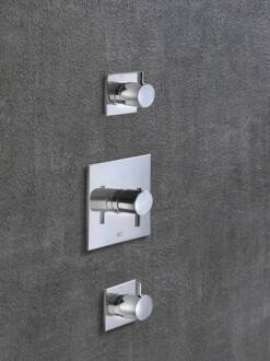 Laddy Inbouw Thermostaat Met 2 Stopkranen 007 - Chroom
