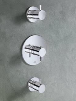Laddy Inbouw Thermostaat Met 2 Stopkranen 007R - Chroom