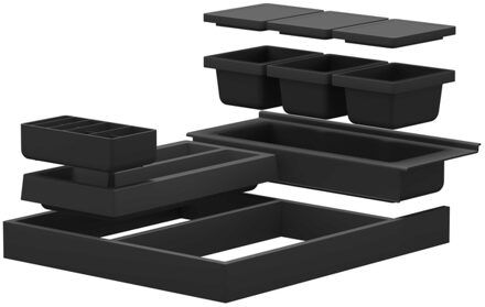 lade - indeling model L - zwarte antislip mat - Antraciet 1910203