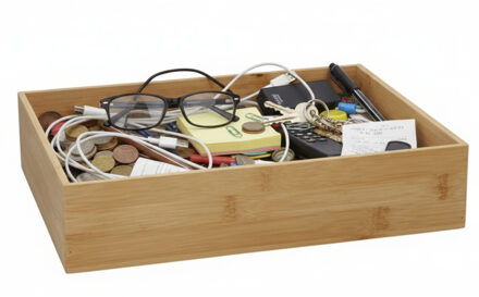 Lade organizer - bamboe hout - 32 x 24 x 7 cm