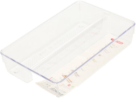 Lade organizer Skuff - transparant - kunststof - 23 x 15 x 5 cm - modulair - ladeverdeler