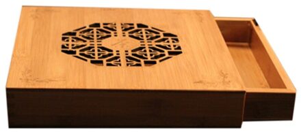 Lade Soort Gesneden Lichtdicht Stofdicht Natuurlijke Bamboe Opbergdoos Voor Thee Cake Thee Opbergdoos Groene Thee