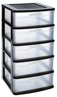Ladeblok bureau organizer - 5 lades - zwart - 40x39x81cm