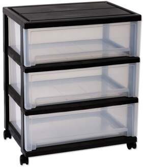 Ladekast - 3x 30 Liter Lades Transparant