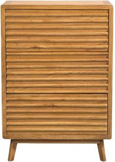 Ladekast Cinta 3 Lades - Naturel - 70x40x102 Cm - Hout - Beige