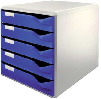 Ladenblok Leitz 5280 5 laden blauw Grijs