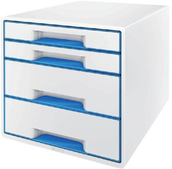 Ladenbox Leitz WOW 4 laden wit/blauw Transparant
