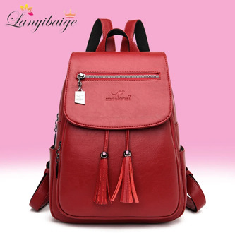 Ladies Back Pack High Quality Soft Pu Leather Women Backpack Mochilas Feminina Bagpack School Bags for Teenage Girls Sac A Dos
