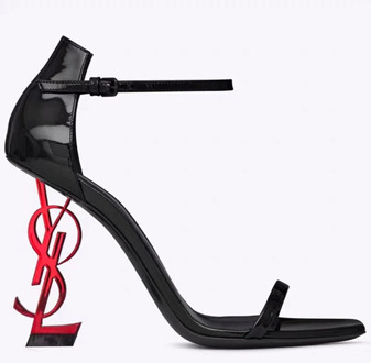 Ladies leather high heels low-end luxury open toe letter heel temperament fashion wedding party high heel sandals large 34-43