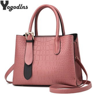 Ladies Luxury Design Handbags Women PU Leather Bags 2020 Retro Crocodile Pattern Crossbody Bags Female Messenger Tote Bag Bolsa
