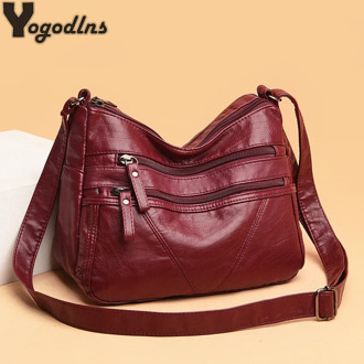 Ladies Multi-pocket Messenger Bag Luxury Designer PU Leather Shoulder Bags Casual Crossbody Bags for Women 2020 Bolsa Feminina